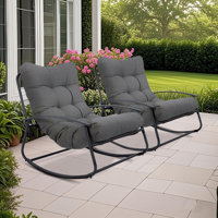 Ghiorghi Metal Outdoor Rocking Chair by Latitude Run