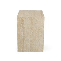 Outdoor Faux Stone Pedestal Side Table by Latitude Run