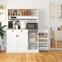 Kitchen Pantry Cabinets With Door storage, Shelves, Drawer For Kitchen & Living Room