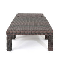 Outdoor Chaise Lounge, Lounge Chair with Wicker Design and Adjustable Backrest by Latitude Run