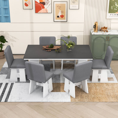 Wood Dining Table Set with Dining Chairs by Ivy Bronx
