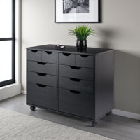Holthaus Bins & Drawers Multi-Storage Wide Mobile Cabinet