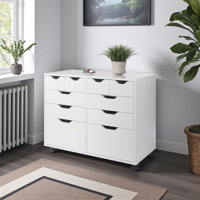 Holthaus Bins & Drawers Multi-Storage Wide Mobile Cabinet by Latitude Run