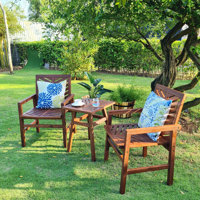 Acacia Outdoor Dining Armchair (Set of 2) by Winston Porter