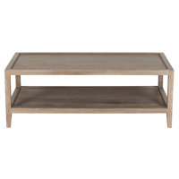 Chaidez Solid White Oak Wood Coffee Table, Brown by Gracie Oaks