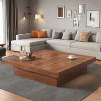 Square Marble Veneer Coffee Table Sliding Top With Storage by Ivy Bronx
