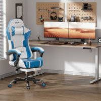 Gaming Chair with Pocket Spring Cushion, Video Game Chair, Gaming Computer Chair, Ergonomic Chairs for Adults with Headrest and Lumbar Support, Swivel by Inbox Zero