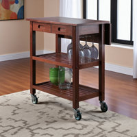 Caleb Wood Kitchen Cart by Lark Manor