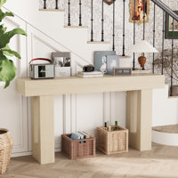 63-Inch Farmhouse Entryway Tablefarmhouse Entryway Table, 63-Inch Long Narrow Console Table Behind The Couch, Wooden Rectangular Sofa Table For Entran by Ebern Designs