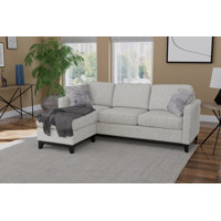 Smokey Taupe Reversible Chaise Sectional by Ebern Designs
