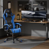 Gaming Chair with Pocket Spring Cushion, Video Game Chair, Gaming Computer Chair, Ergonomic Chairs for Adults with Headrest and Lumbar Support, Swivel by Inbox Zero