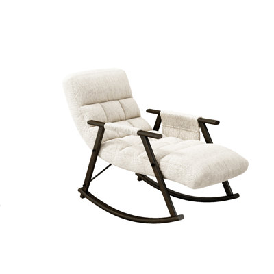 Casual Folding Rocking Chair Upholstered