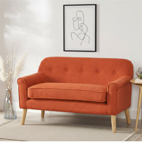 Soft Loveseat, Chic Living Room Furniture For Home, Apartment And Office, Upholstered 2 Seater Couch by George Oliver