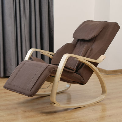 Full Massage Function-Air Pressure-Comfortable Relax Rocking Chair, Lounge Chair Relax Chair With Cotton Fabric Cushion by Latitude Run