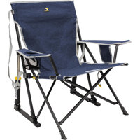 Kickback Rocker Camping Chair | Portable Folding Rocking Chair With Durable Armrests, Drink Holder & Relaxed Lowered Seat For Comfort by Ophelia & Co.