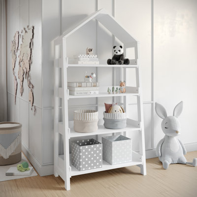 Aurey Kids House-Shaped Bookcase With Open Shelves And Squared Wooden Legs by Isabelle & Max