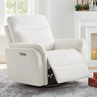 37" Upholstered 3 In 1 Swivel Glider Power Recliner by Red Barrel Studio