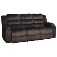 Jacobo Wood & Fabric Sofa With Dual Recliner by Latitude Run
