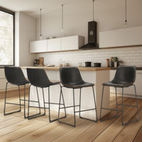 Modern Upholstered Dining Chair Bar & Counter Stool by 17 Stories