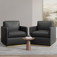 Premium Barrel Swivel Chair (Set of 2) by Latitude Run
