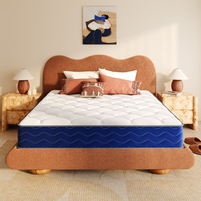 Alwyn Home Cool 8“ /10”/12” Firm Gel Memory Foam Pocket Spring Hybrid Mattress – 10-Year Warranty, CertiPUR-US, OEKO-TEX, SGS Certified by Alwyn Home