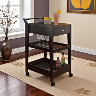 Luna Espresso Entertainment Cart by Latitude Run