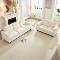 Modern 2-piece Sofa Set - Livingroom Sofa Set with Sofa and Loveseat For Small Space by Ebern Designs