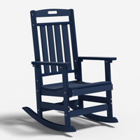 All-Weather HDPE Rocking Chair – Heavy-Duty Outdoor Patio Rocker with High Back for Ultimate Comfort – Perfect for Porch, Lawn & Garden by Winston Porter