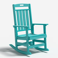 All-Weather HDPE Rocking Chair – Heavy-Duty Outdoor Patio Rocker with High Back for Ultimate Comfort – Perfect for Porch, Lawn & Garden by Winston Porter