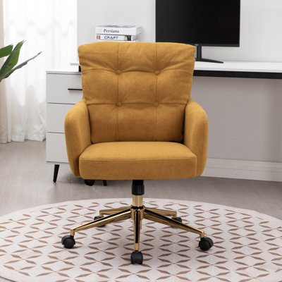 Zareon 360° Swivel Adjustable Double-Layer Tufted Office Chair