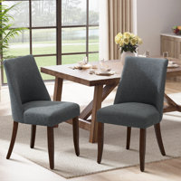 Parsons Upholstered Dining Chair Solid Wood Side Chair by Winston Porter