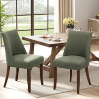 Parsons Upholstered Dining Chair Solid Wood Side Chair by Winston Porter