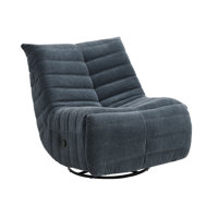 Oyster Chenille Glider Recliner With Swivel by Latitude Run
