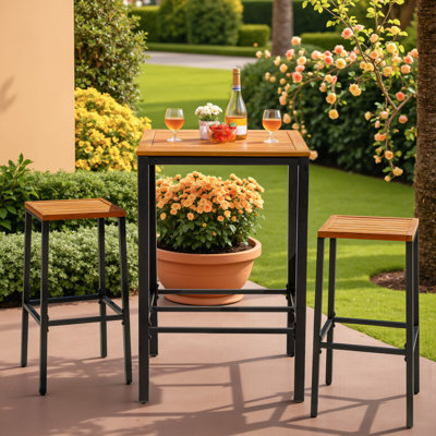 2 - Person Square Outdoor Patio Dining Set