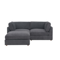 Arkney Modular Corduroy Sectional by Ebern Designs