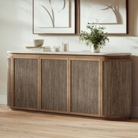 Marielle 5-Door Stone and Rope Server, Toffee