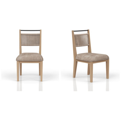 Marielle Molewski Rope Backed Dining Chair, Toffee by Ebern Designs
