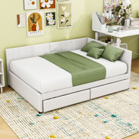 Full Size Upholstered Daybed with Built-in Storage and Durable Frame by Latitude Run