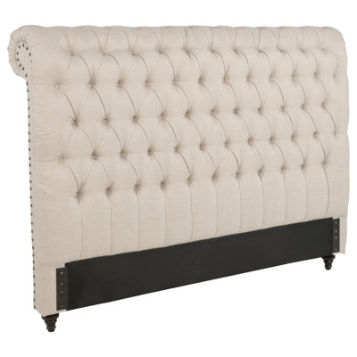 Devon Tufted Upholstered Headboard Beige by Canora Grey