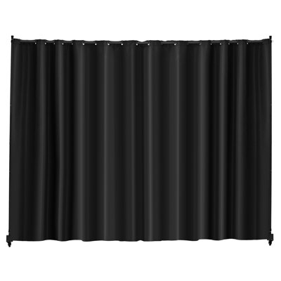 Room Divider Portable Panel Room Divider with Wheels Privacy Screen by Ebern Designs