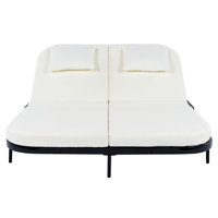 Karenda Outdoor Daybed Double Chaise Lounge by Latitude Run