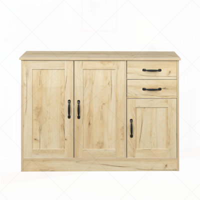 Modern Wood Buffet Sideboard with 2 doors&1 Storage and 2drawers -Entryway Serving Storage Cabinet Doors-Dining Room Console, 43.3 Inch, Oak by Winston Porter