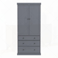 77inch Farmhouse Kitchen Pantry, Freestanding Tall Cupboard Storage Cabinet with 3 Adjustable Shelves, 8 Door Shelves, 3 Drawers for Kitchen, Dining R by Lark Manor