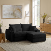 Convertible Sectional Sofa With Hidden Storage Armrests, A Movable Ottoman, 2 USB Ports, 2 Cup Holders, A Phone Holder by Ebern Designs
