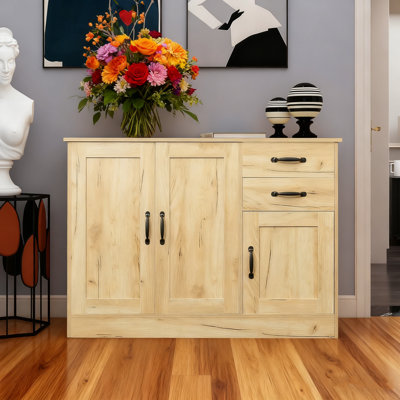 Modern Wood Buffet Sideboard with 2 doors&1 Storage and 2drawers -Entryway Serving Storage Cabinet Doors-Dining Room Console, 43.3 Inch