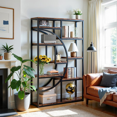 Industrial Geometric Bookshelf by 17 Stories
