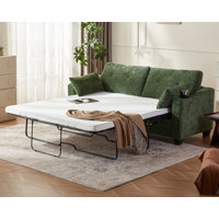 Pull Out Sofa Bed Queen Size Sleeper Sofa, 2-in-1 Convertible Chenille Couch With Usb Charging by Hokku Designs