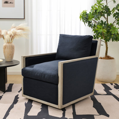 Performance Fabric Down Fill No Assembly Upholstered Swivel Armchair by Latitude Run