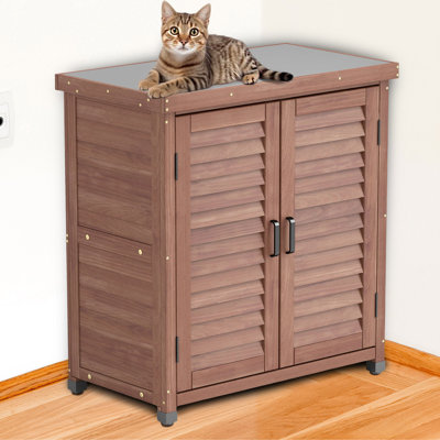 Potting Bench With Storage Cabinet And Metal Table Top by Arlmont & Co.