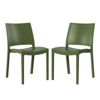 Outdoor Stacking Dining Side Chair (Set Of 2) by George Oliver